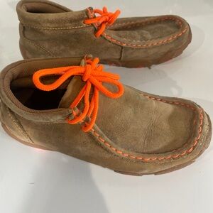 Twisted X Brown and Orange Moccasins with Casual Comfort